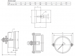 Glycerin-Einbaumanometer mit Dreikant-Frontring Ø 63 mm, Klasse 1.6, Eco-Line